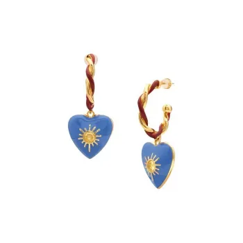 Oups! Plaid Enchantment Collection 925 Sterling Silver Vintage Refined, Niche Versatile Hoop Earrings, Box Women's