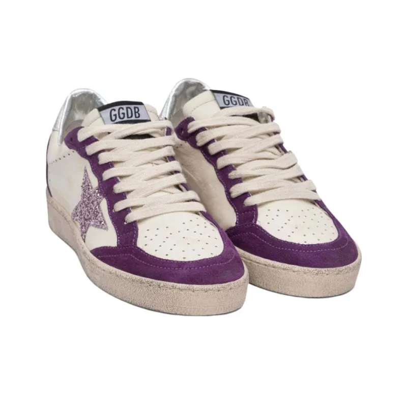 Golden Goose Low Top Skateboard Shoes Women's Purple-2