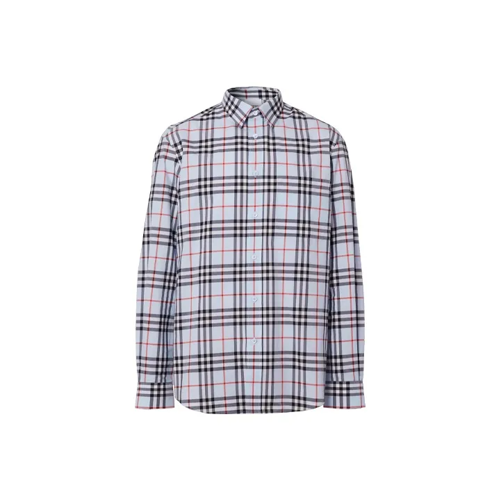 Burberry VINTAGE Shirts Men Light Blue-0