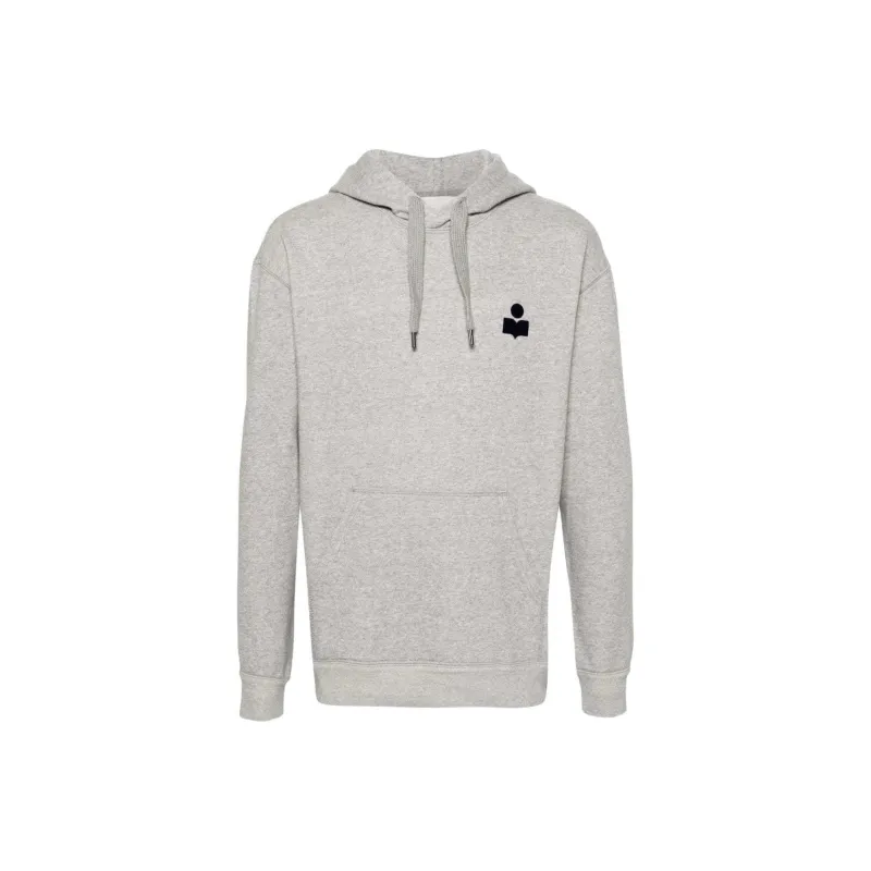 ISABEL MARANT ETOILE Matte Logo Printed Drawstring Hoodie-0