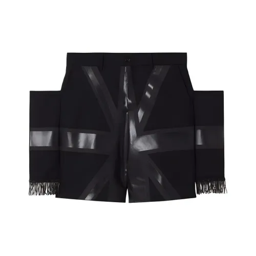 Burberry Flag Print Grain De Poudre Wool Tailored Shorts