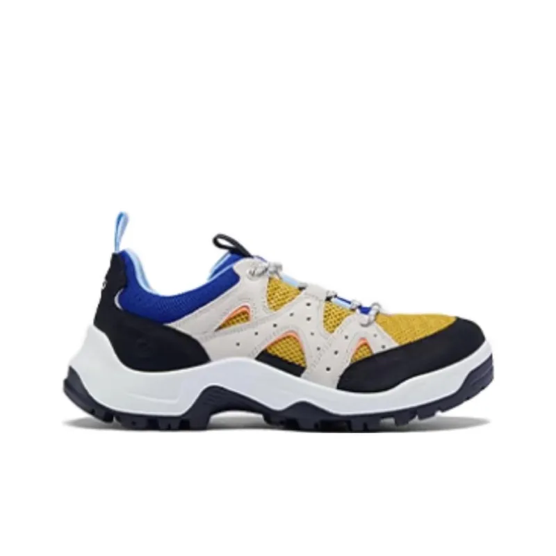 Ecco Off-road Series Slip-Resistant Low-Top Trekking Shoes Men's Beige Yellow Black-1