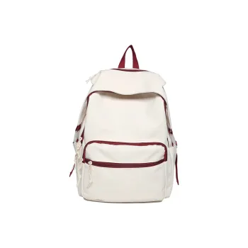 H YXIANG Nylon Backpack Regular Unisex White&Red/Red&Blue/Black