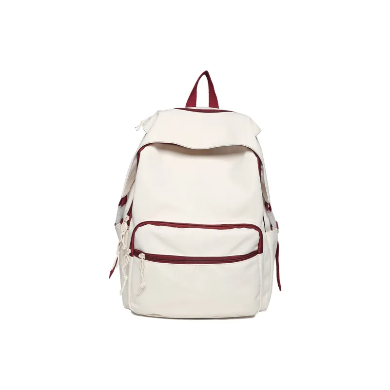 H YXIANG Nylon Backpack Regular Unisex White&Red/Red&Blue/Black-0