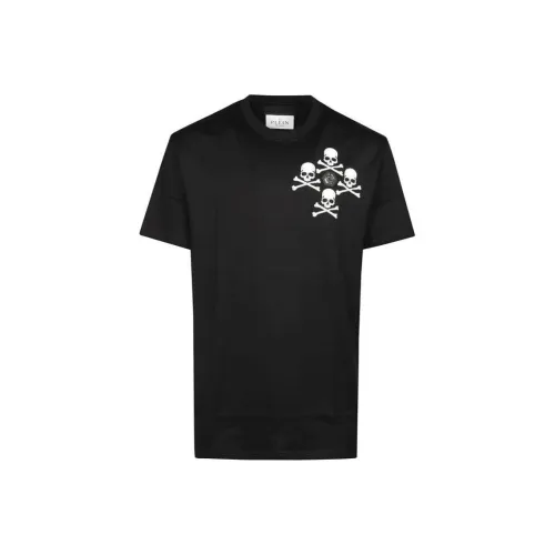 PHILIPP PLEIN Round Neck Ss Skull&Bones T Shirt