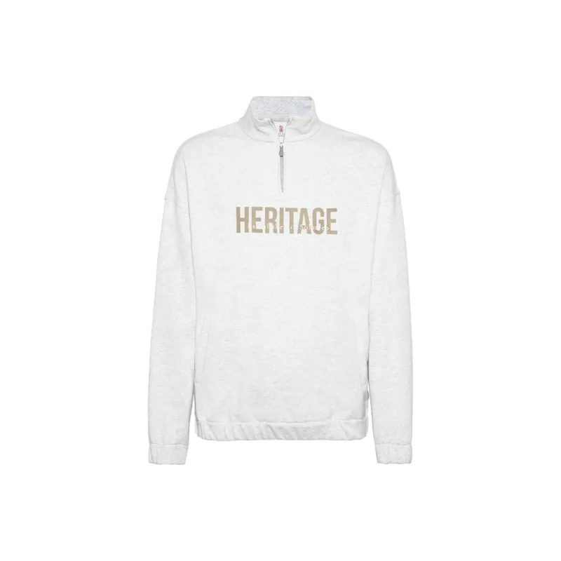 Brunello Cucinelli Logo Printed High Neck Sweatshirt-0