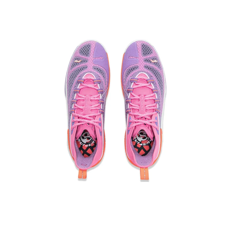 LiNing BadFive Hunter 1 Super Cushioning Slip Resistant Breathable Rebound Low Top Basketball Shoes Men's Purple Pink-3