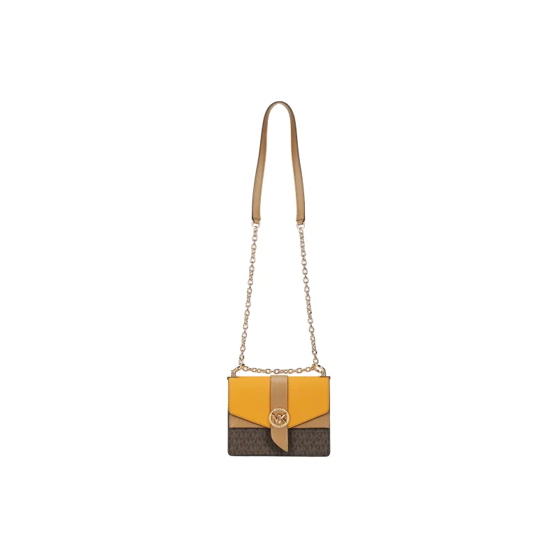 MICHAEL KORS Greenwich Artificial Leather With Cow Leather Crossbody Bag, Shoulder Bag Small Size Women's-0