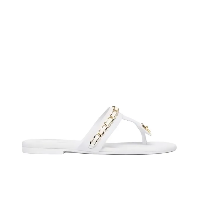 CHANEL Slip Resistant Flip Flops Women's White-1
