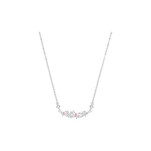 GRACE GIRL 925 Sterling Silver, Synthetic Cubic Zirconia Necklaces Women's