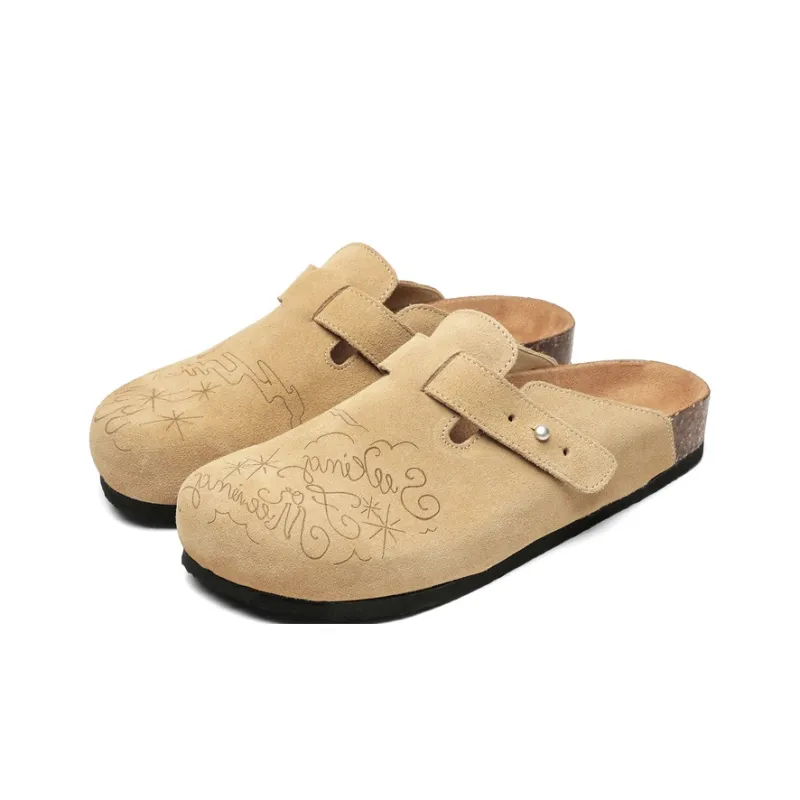N6K8 Abrasion Resistant Slip Resistant Wrap toe Slippers Unisex Sand Dune-2