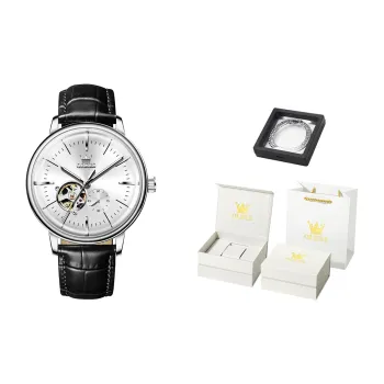 OLEVS Minimalist Series Automatic Mechanical Movement Watch Men's Watches White Dial