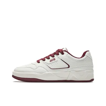 Anta C37 Series Slip Resistant Waterproof Low Top Skateboard Shoes Men's White Red