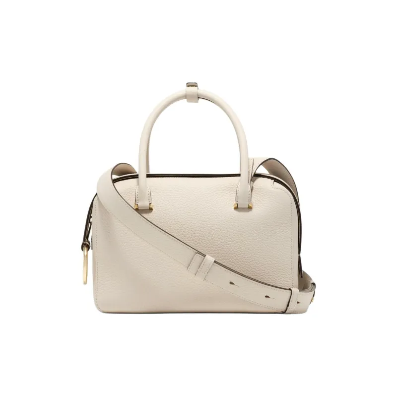 Delvau Cool Bo Grain Calfskin One Shoulder Handbags Medium Size Women's Ecru-3