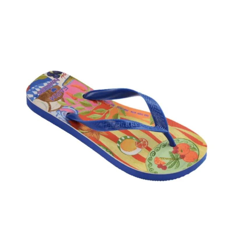 FARM RIO x Havaianas Rubber Sole Quick Dry Flip Flops Women's Blue-1