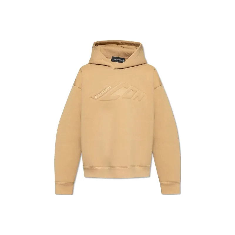 DSQUARED 2 Logo Embossed Long Sleeved Hoodie-0