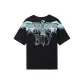 Black with Blue Print, Sky Blue Gradient Print
