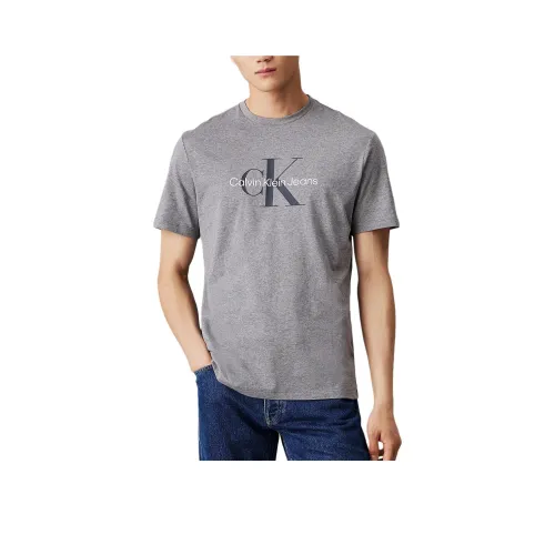 CALVIN KLEIN T Shirt Europe Version Men's Medium Gray Mixed Color