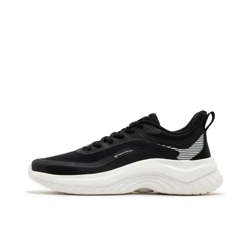 361° Abrasion Resistant Slip Resistant Low Top Casual Running Shoes Men's Black White