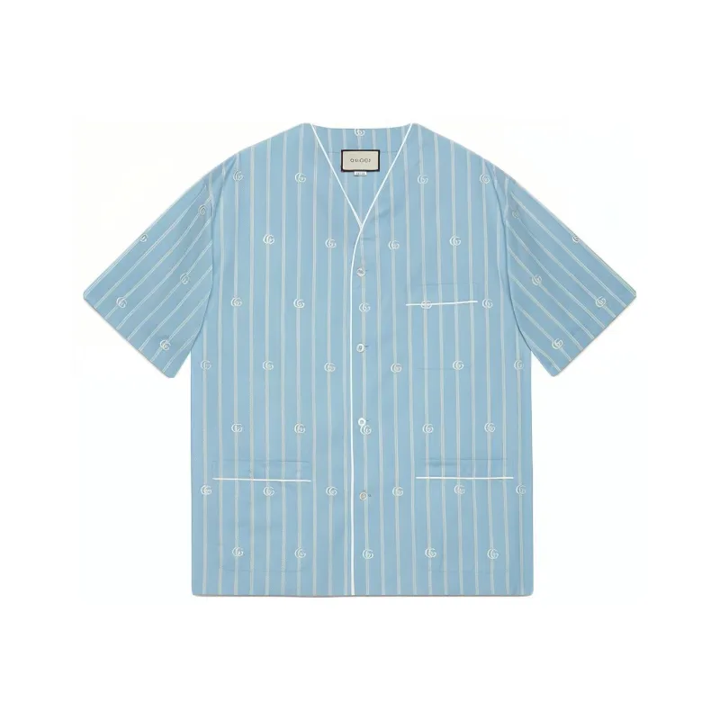 GUCCI Shirts Men Blue-0