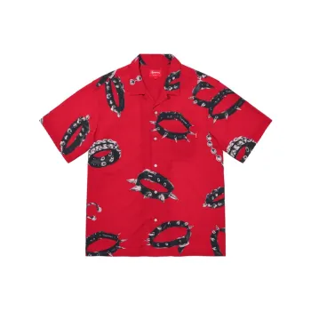 Supreme Studded Collars Rayon Short Sleeve Shirt