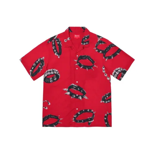 Supreme Studded Collars Rayon Short Sleeve Shirt