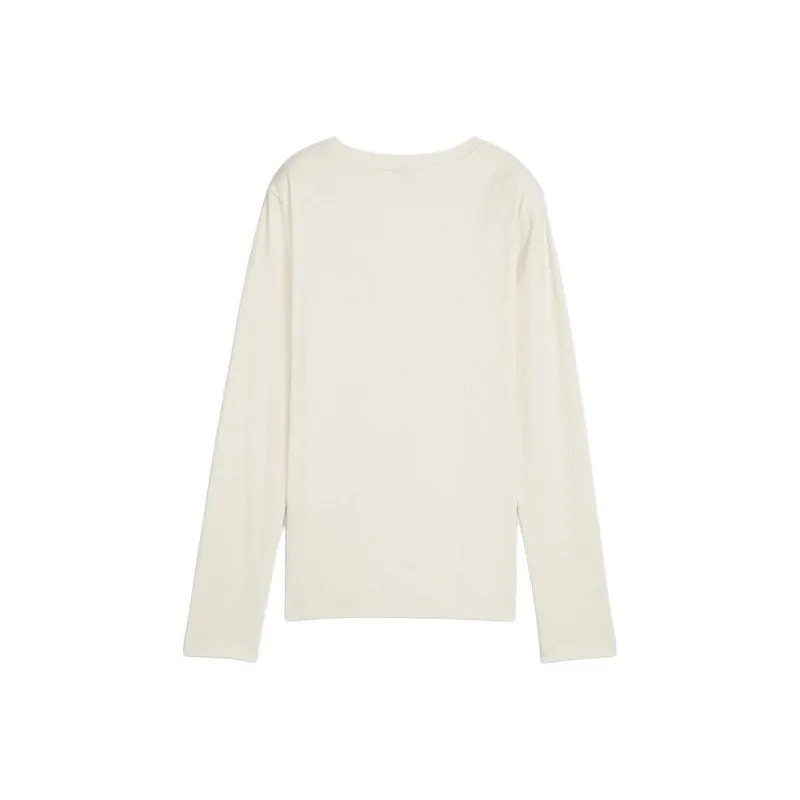 PUMA ESS ELEVATEDArchive SS25 Drop Shoulder Sleeve T Shirt Women's Beige-1