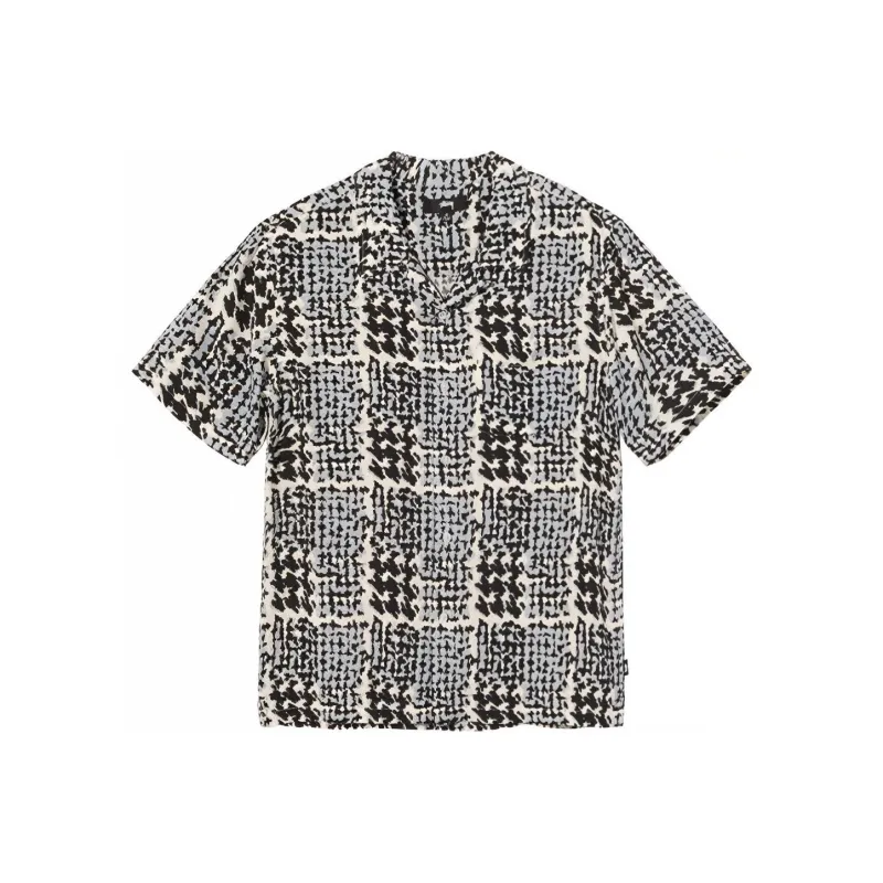 Stussy Hand Drawn Houndstooth Shirt-0