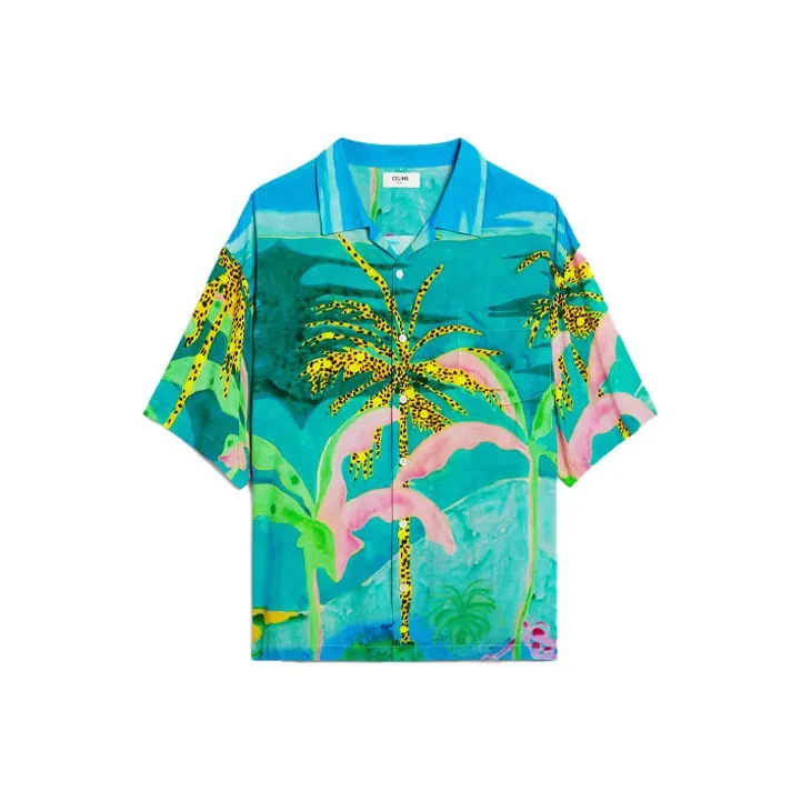 CELINE Shirts Men Green-0