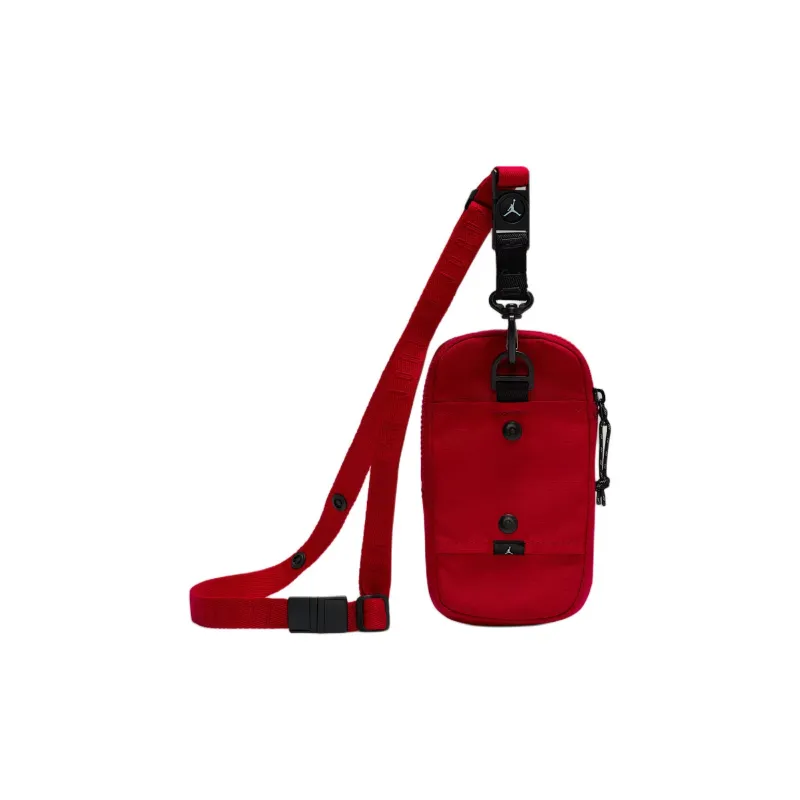 Jordan Polyester One Shoulder Cell Phone Pouch Regular Unisex Gym Red & Black & White-2