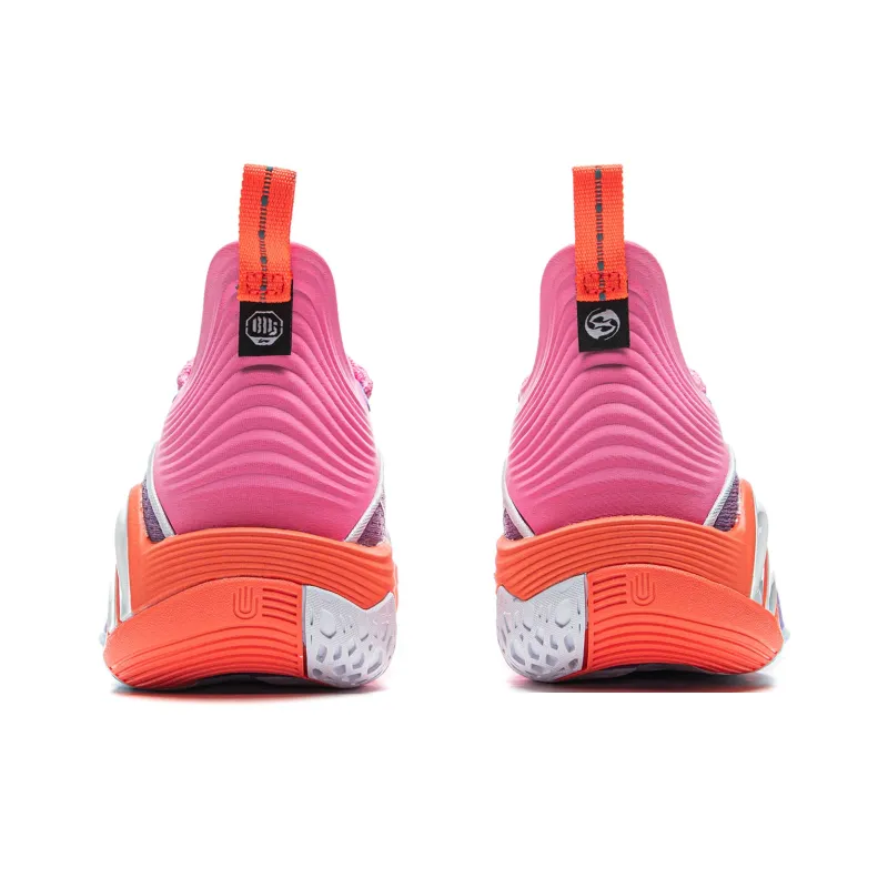 LiNing BadFive Hunter 1 Super Cushioning Slip Resistant Breathable Rebound Low Top Basketball Shoes Men's Purple Pink-5