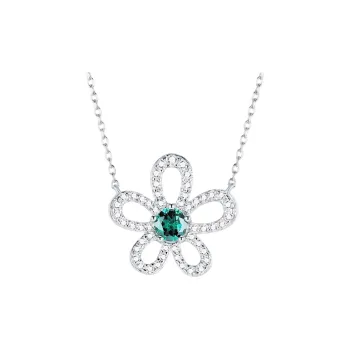 KOYOOME Cultured Emerald S925 Sterling Silver Round Bead Chain Women's