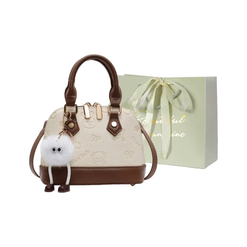 JIANGLIDA PU Handbag Women's Ecru/Pink/White & Brown/Black-8