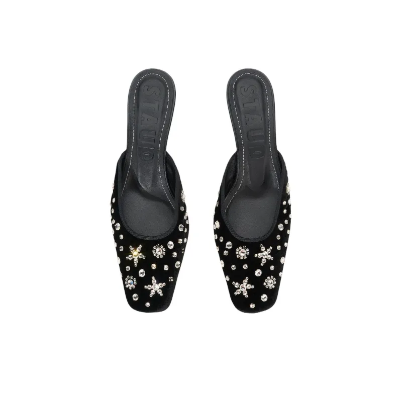 Staud Closed Toe Slippers 9cm Women's Black-4