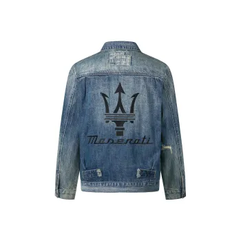 Maserati Denim Jacket Unisex Blue