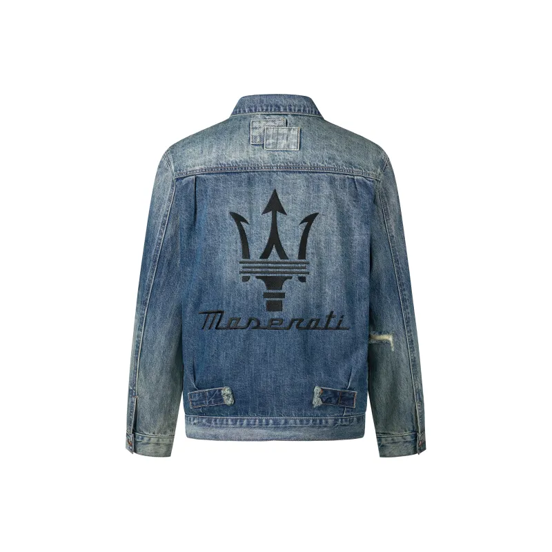 Maserati Denim Jacket Unisex Blue-0