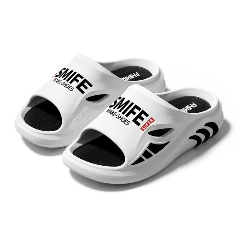 Soft Trendy Letter Print Sports Men's Slippers, Slip Resistant And Abrasion Resistant Outerwear, Premium Beach Sandals-18