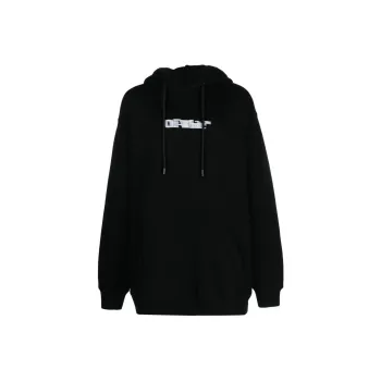 OFF WHITE Logo Printed Drawstring Hoodie