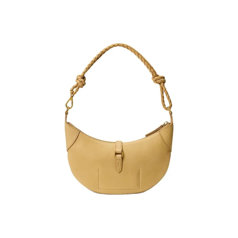 Ralph Lauren Polo ID Cow Leather Shoulder Bag Mini Women's Cashmere Yellow-2