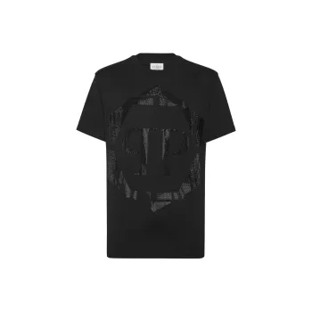 PHILIPP PLEIN Hexagon Embellished Round Neck Ss T-Shirt