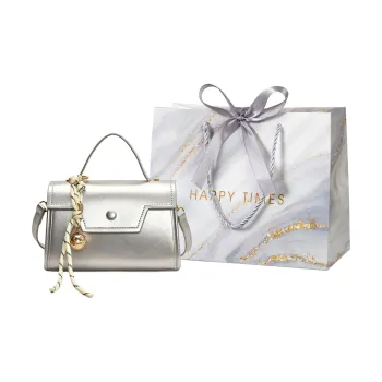 Miss Angel PU Crossbody Handbag Women's Silver/Ecru/Pink/Black/Brown