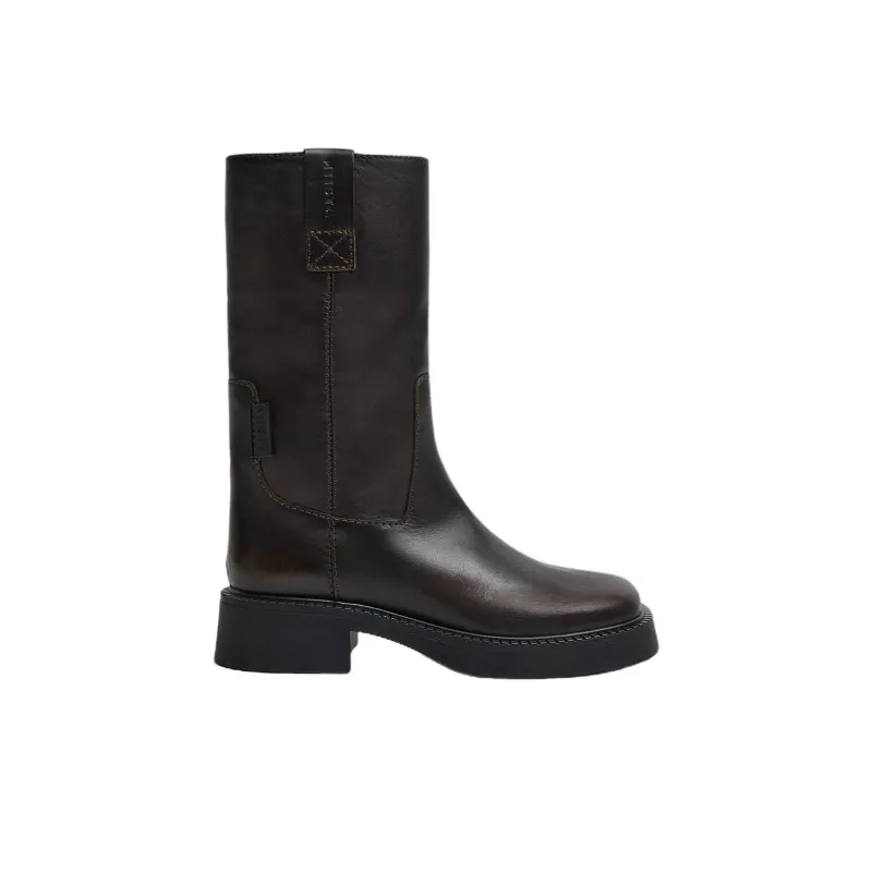 MIISTA Aron Ankle Boots 3cm Women's Dark Brown-1
