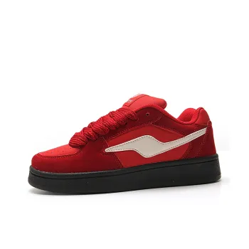 STUR YSN Wear resistant And Lightweight Low Top Skateboard Shoes Women's Red Black