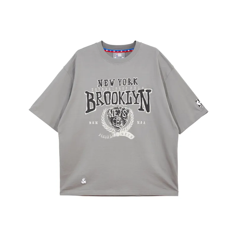 JACK JONES· JACK & JONES X NBA Co branded Brooklyn Nets T Shirt Men's-2