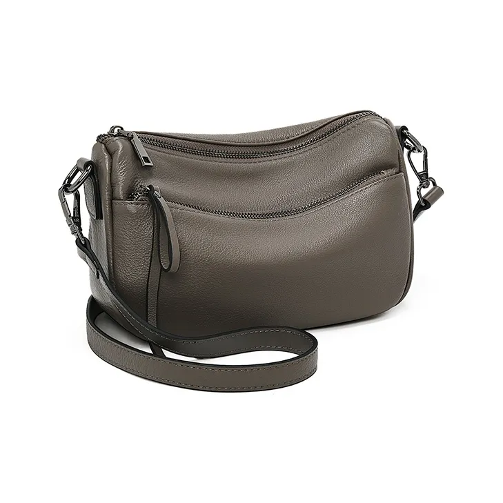 Old Man's Head Top Grain Cow Leather Shoulder Bag Women's Multicolor-2