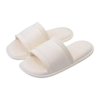 Thin Strips Sandal Slippers Unisex, Cream White