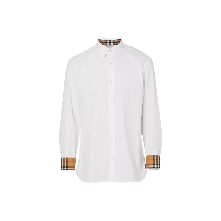 Burberry Shirts Men White-0