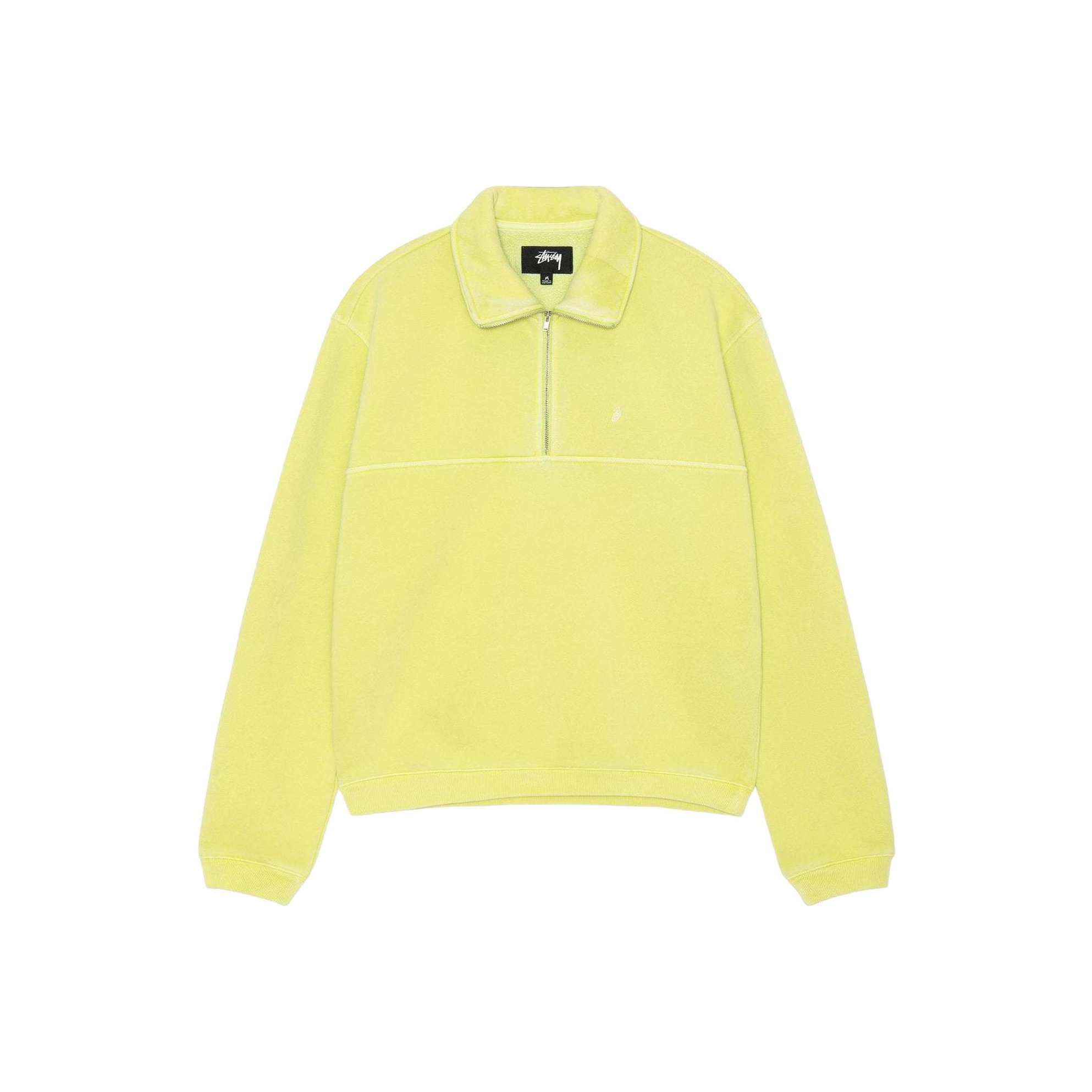 期間限定最終値下げ‼️stussy イエロー クルーネックセーター Stussy Fleece Zip Mock Hoodie Bright Yellow L - POIZON