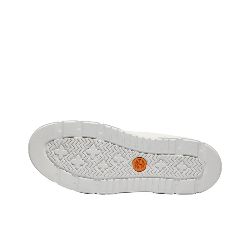 Timberland Anti Slip Wear Resistant Low Top Skateboard Shoes Women's White-6