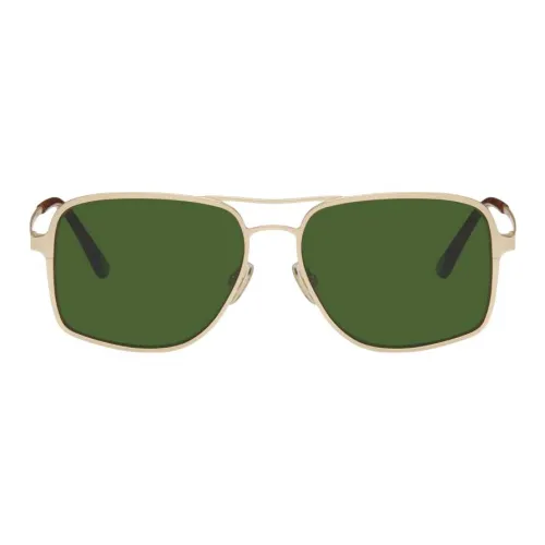 Retrosuperfuture Acetate Metal Aviator logo-debossed sunglasses Unisex Gold